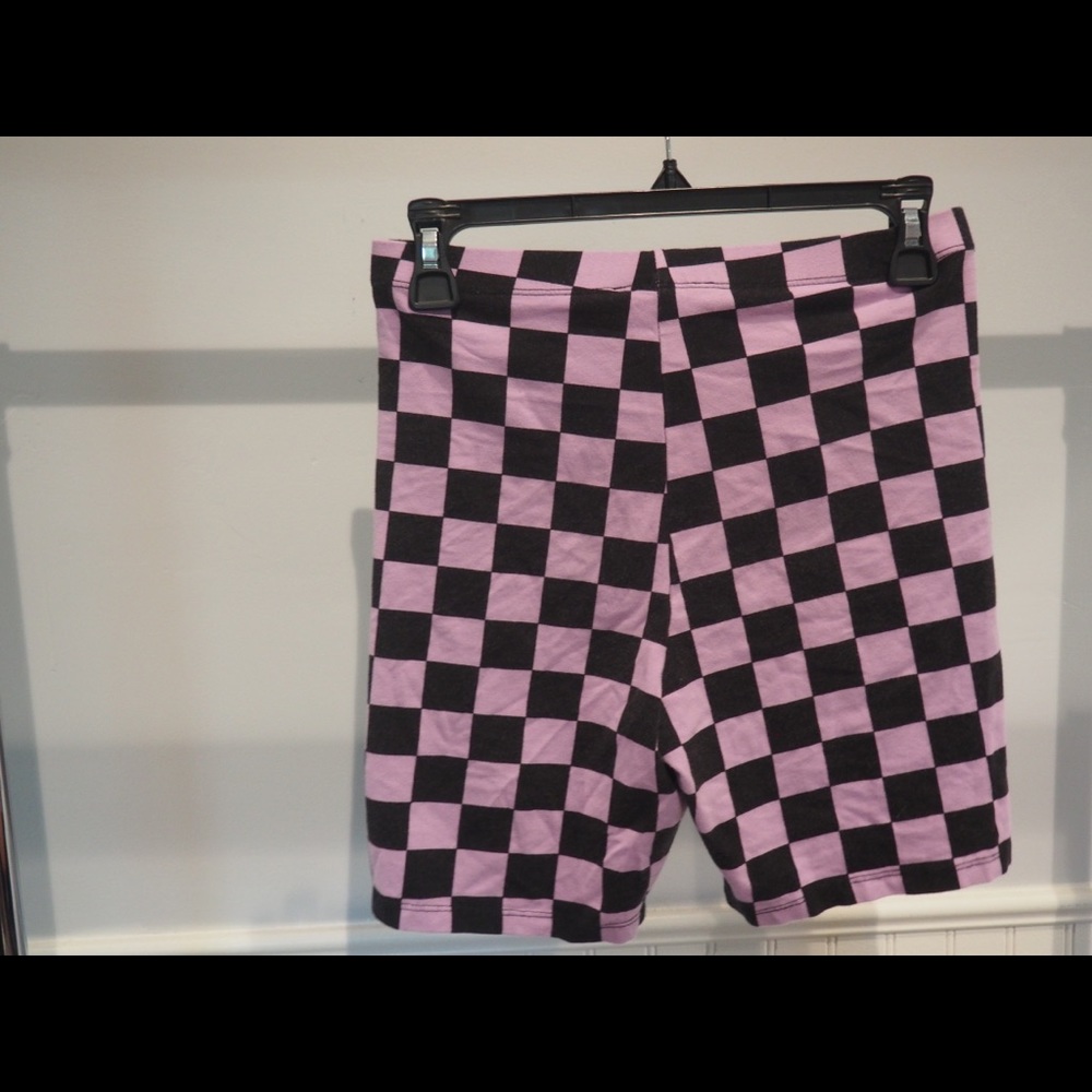 Forever21 Purple Checkered Shorts